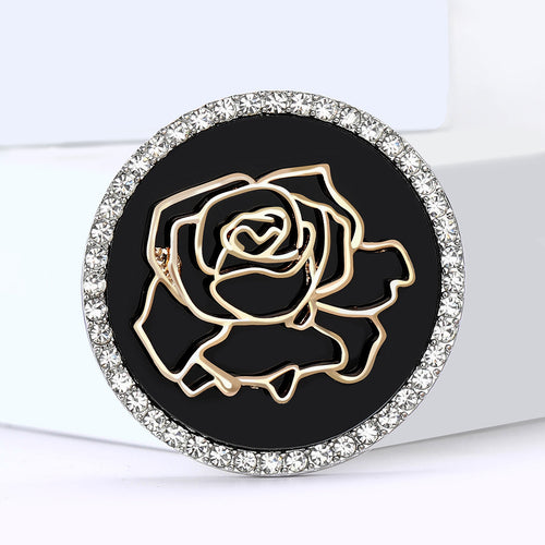 Round Rose brooch displayed on a clean background
