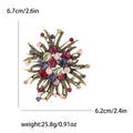 Crystal Firework Flower Brooch in Four Color Arrangements view 8