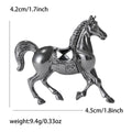 Enamel Horse Brooch In Black Silver And Gold Finishes view 5