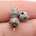 8.3x7.9x7.3mm 1.3g Antique Silver Tone Zinc Alloy Double Sided Lotus Spacer Beads for DIY Bracelets
