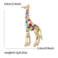 Colorful Enamel Giraffe Brooch with Gold Tone Legs view 6