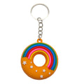 Rainbow Soft Donut Keychain Four Color Star Styles view 8