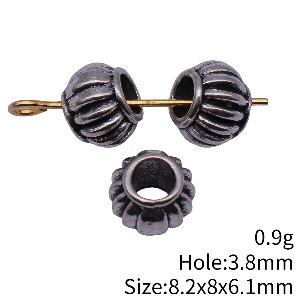 8.2x8x6.1mm 0.9g Multicolor Zinc Alloy Pumpkin Spacer Beads Large Hole for DIY Bracelet Jewelry Making