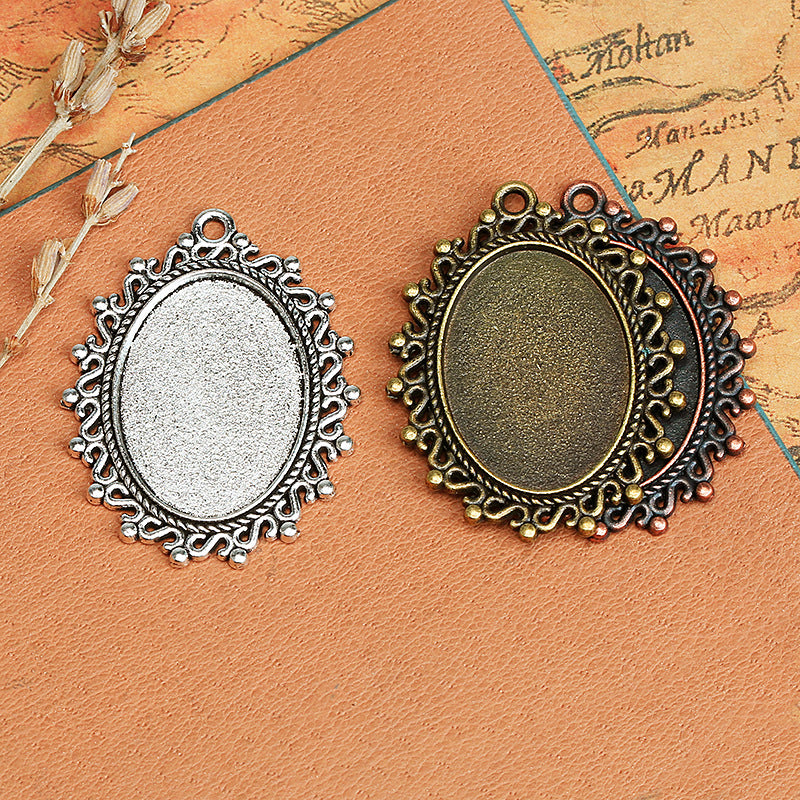25x18mm Oval Cabochon Tray Bezel Setting Pendant
