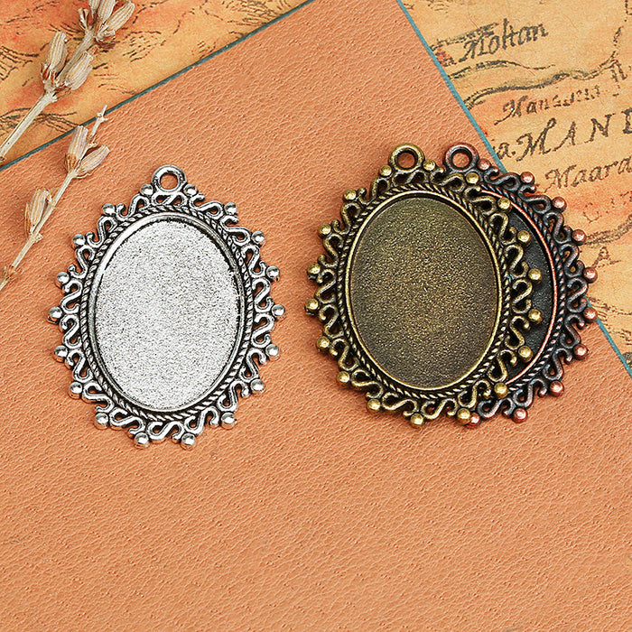 25x18mm Oval Cabochon Tray Bezel Setting Pendant