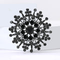 Radiating Crystal Flower Brooch Pin in Four Colors view 3