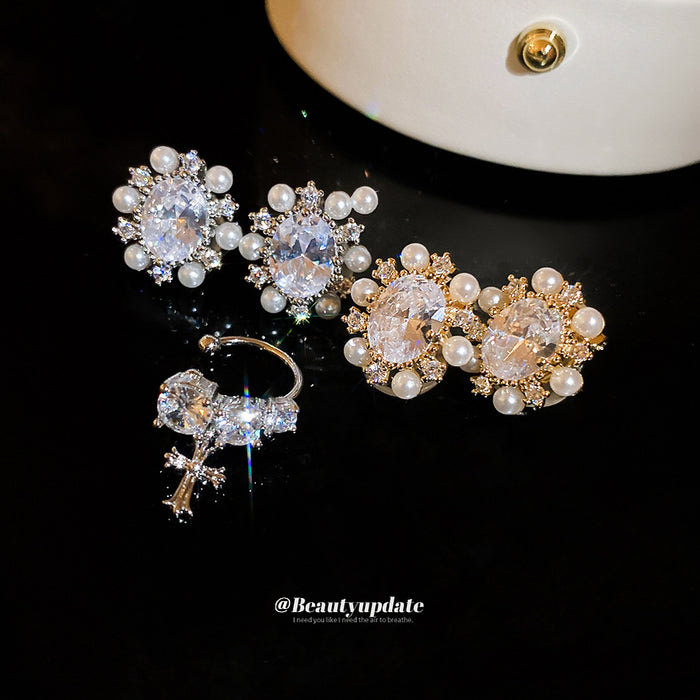 Ornate Crystal Clip On Earrings in Three Designs Statement Jewelry Design