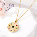 Gold Tone Colorful Crystal Evil Eye Hamsa and Mary Pendant Necklaces view 11