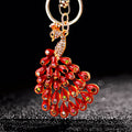Jeweled Openwork Peacock Keychains in Three Colors plus Assorted Option view 2