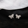 Right and Left Silver Butterfly Wing Single Ear Clips view 1