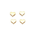 Tiny Heart Spacer Beads in Three Bright Metal Tone Finishes view 3
