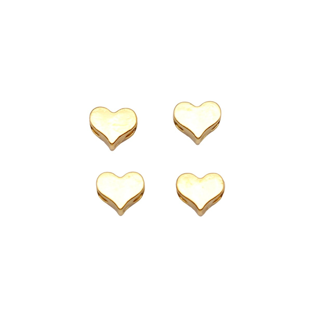 4.4x5.2x2.9mm 0.2g Multi-Color Zinc Alloy Heart Small Hole Spacer Beads for DIY Bracelet Jewelry Making
