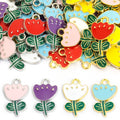 Pastel Tulip Enamel Charm Collection for Jewelry Making view 4