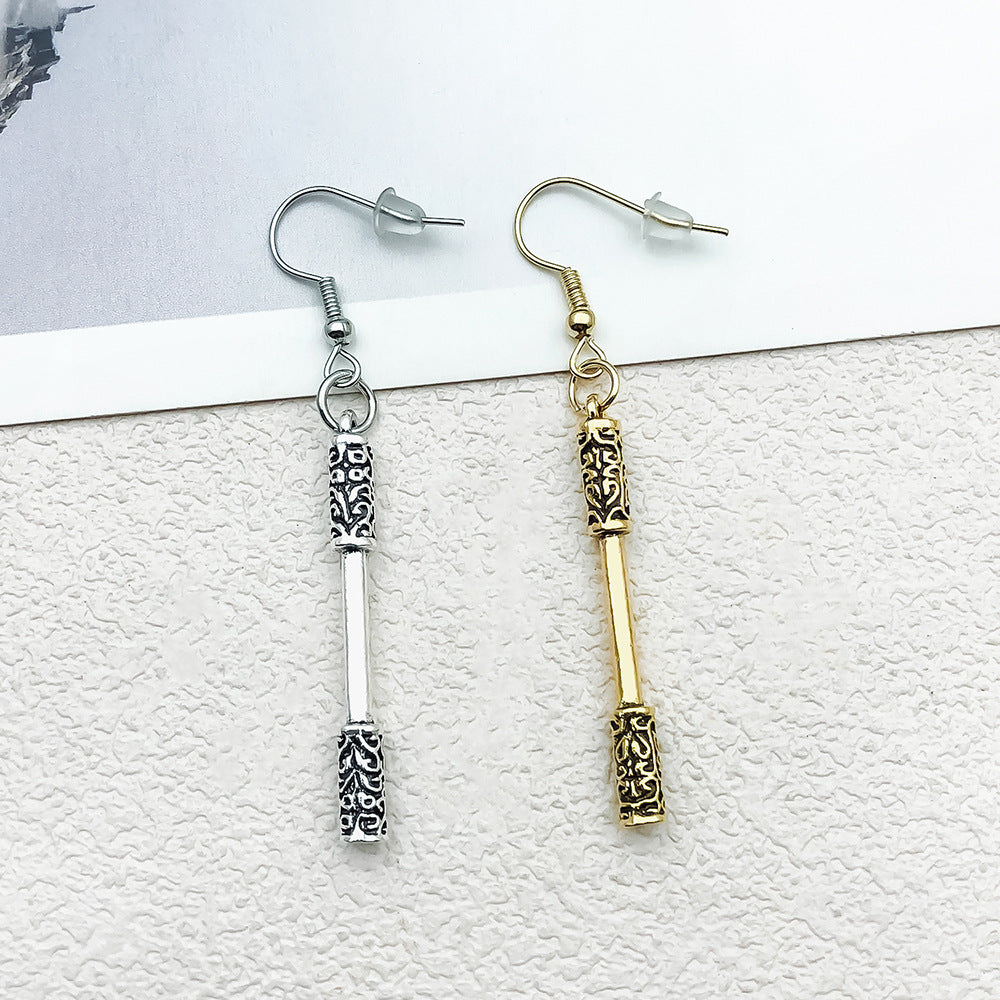 Zinc Alloy Monkey King Staff Ring Hoop Charm Pendant for DIY Bag Keychain Jewelry
