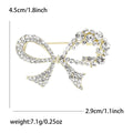 Crystal Bow Brooch in Rose Gold Silver or Gold Tone view 6
