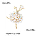 Ballerina Girl Brooch Multicolor Flower or Pearl Tutu Pin view 4