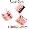 Polished Geometric Earring Post Components in Three Finishes view 6