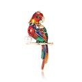 Colorful Enamel Parrot Brooch in Two Colorways Clothing Pin view 5