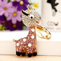 Jeweled Deer Keychains in Blue, Pink and White with Braided Options view 9