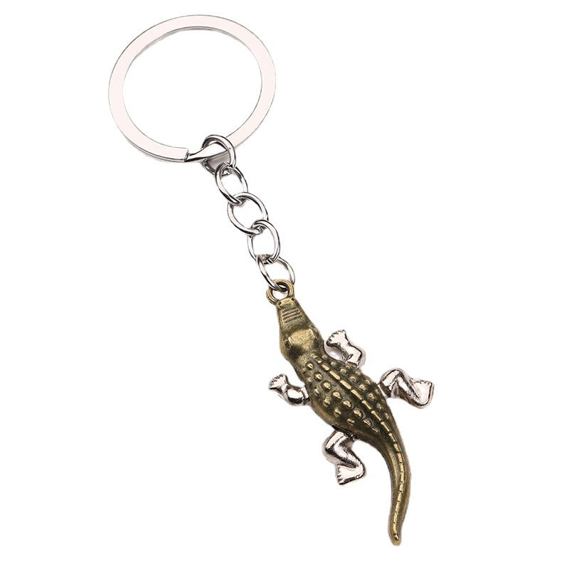 Creative Cartoon Crocodile Zinc Alloy Car Keychain Bag Charm