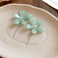 Translucent Flower Threader Earrings in Three Pastel Colors view 8