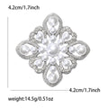 Pearl And Crystal Filigree Floral Brooch in Two Metal Tones view 6