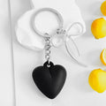 Puffy Heart Charm Keychain With Bow Detail And Colored Chain Strap view 7