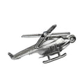 Metal Helicopter Charm Pendant Silver Tone Model Aircraft view 3