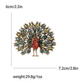 Large Crystal Peacock Brooch In Four Color Designs view 6