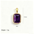 Gold Tone Chain Necklaces With Twelve Rectangular Birthstone Pendants view 11