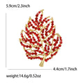 Crystal Leaf Brooch Decorative Metal Pin For Jackets And Lapels view 9