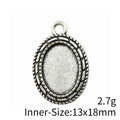 Braided Oval Cabochon Tray In Antique Silver And Antique Bronze For Jewelry Making view 5