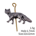 Antique Silver Metal Standing Fox Shaped Bead For Jewelry Making view 3