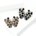 Openwork Crystal Butterfly Brooch Pin in Two Colorways view 2