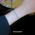 Green Crystal Or Silver Cluster Adjustable Slider Bracelet view 4