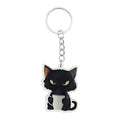 Black Cat Holding Cup Keychain With Organza Bag And Tag Option view 5