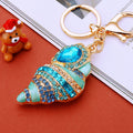 Jeweled Conch Shell Keychains With Color and Wrist Strap Options view 7