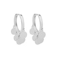 Gold and Silver Disc Fringe Compact Small Huggie Earrings view 2