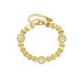 White Shell Geometric Gold Link Bracelets Star Round T view 5