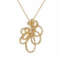 Openwork Flower Zircon Pendant Necklace and Stud Earrings view 6