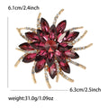 Rhinestone Starburst Flower Brooch Marquise Crystal Nine Colors view 11