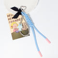 Blue Paracord Bunny Bead Bag Charm Heart Clasp Ring view 1