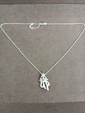 Pastel Enamel Butterfly Pendant Necklaces with Crystal Flowers view 6