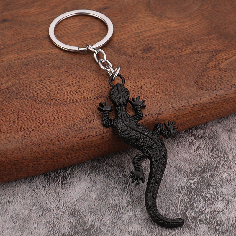 Realistic Gecko Metal Keychain Animal Car Key Ring Pendant