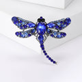 Sparkling Crystal Dragonfly Brooch in Eight Color Options view 4