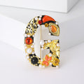 Jeweled Open Letter G Brooch With Colorful Accents view 1