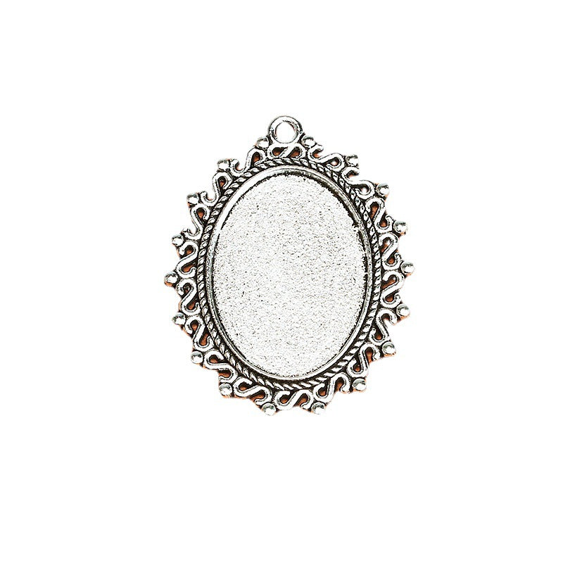 25x18mm Oval Cabochon Tray Bezel Setting Pendant