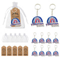 America The Beautiful Red White And Blue Rainbow Star Keychain view 1