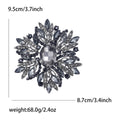 Oversized Crystal Flower Brooch With Decorative Crystal And Enamel Details view 11