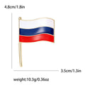 Russian Flag Enamel Metal Brooch in White Blue and Red view 6